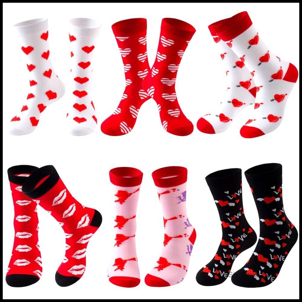 Fun Valentine Novelty Socks Cozy Crew Cotton Set Women's Gift